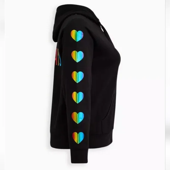 Torrid Trolls "Love Always" Zip Up Hoodie β€οΈπ§‘πππ - Picture 3 of 7